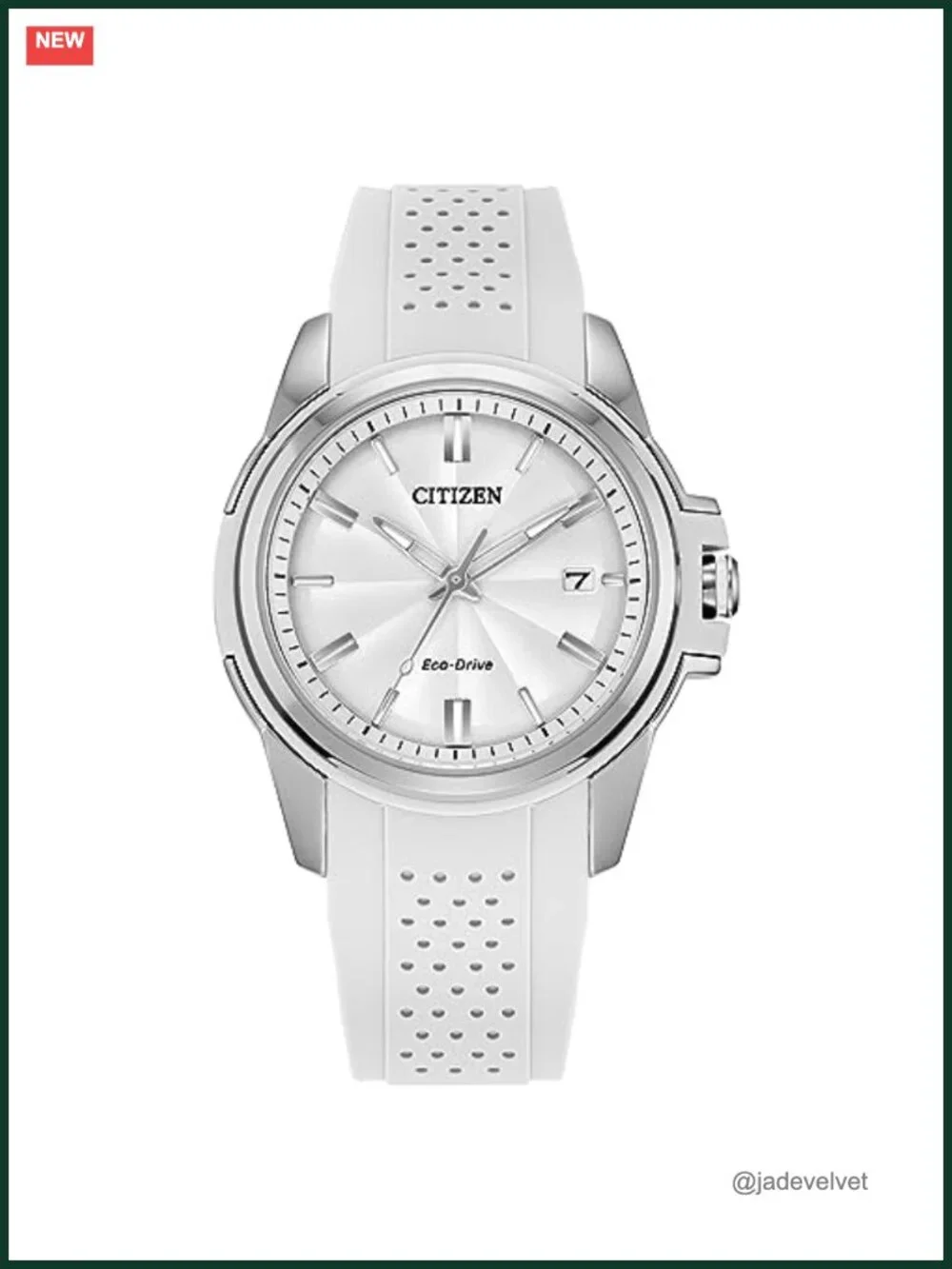 Citizen Eco-Drive Women's Stainless Steel Watch with Rubber Strap
